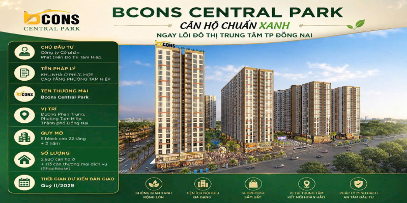 Tổng thể dự án Bcons Central Park