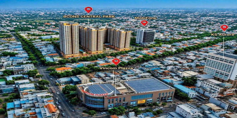 Vị trí Bcons Central Park